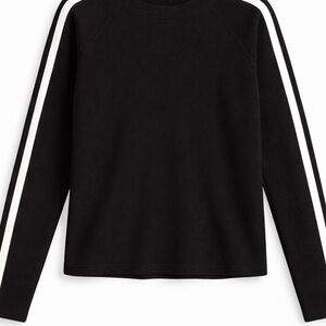 Saks Fifth Avenue Black and White Turtleneck Sweater